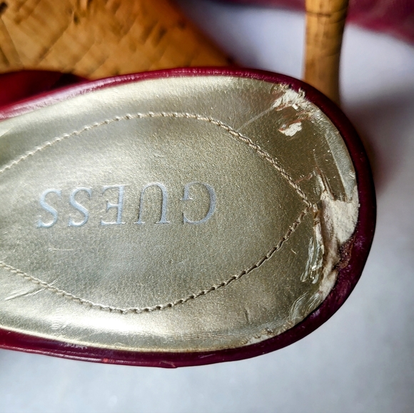 Guess Red Patent Platform Stiletto Heels - Picture 5 of 6